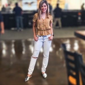 Floral yellow-mustard Blouse